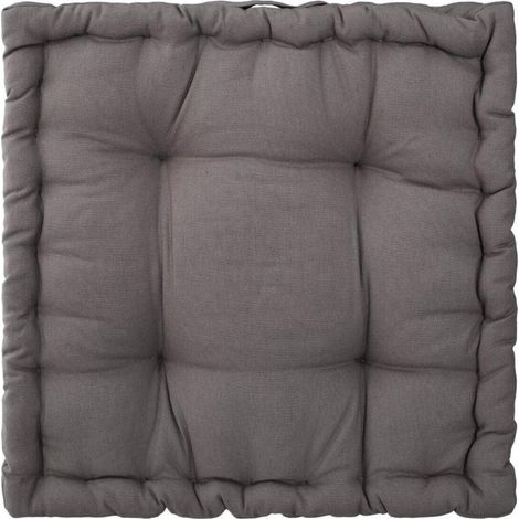 Cuscino per sedia/seduta Shipy, quadrato trapuntato grigio (1/5)