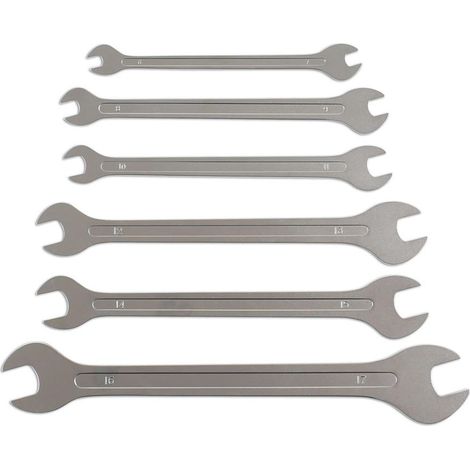 Jeu de 6 cles a fourches ultra minces laser tools, extra plates (1/4)