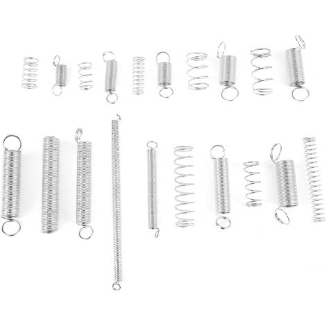Kit de 200 ressorts de compression et d'extension en acier au carbone, 20 tailles différentes, avec boîte. (1/5)