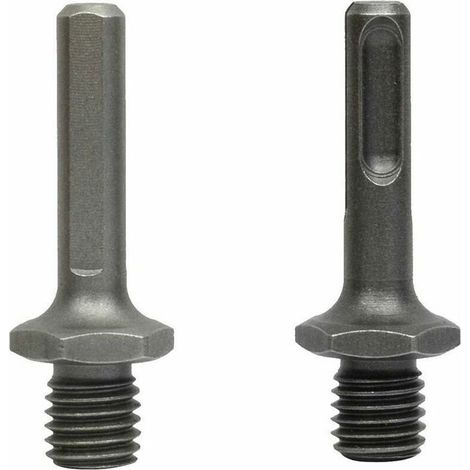 Adaptateur M14 - PZCC - M14 vers SDS Plus & triangulaire - Acier au carbone - 2 pièces - Longueur 65 mm (1/4)