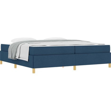Bed Frame Blue 200 x 200 cm Fabric vidaXL (1/5)