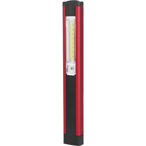Lampe torche LED COB magnétique portable d'extérieur, lampe de travail d'urgence, chargement USB, lumière blanche et rouge (lumière blanche, lumière rouge) (1/5)