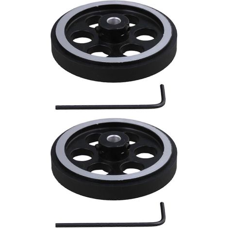2 roues de mesure rotatives industrielles en aluminium et caoutchouc de 200 x 6 mm (1/5)