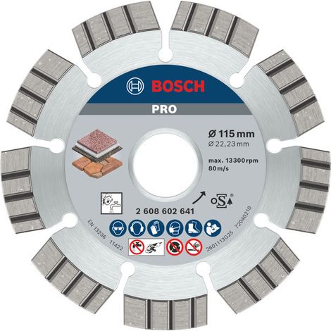 Bosch Diamond cutting disc PRO Stone Diamond Disc 115 x 22.23 x 2.2mm 2608602641