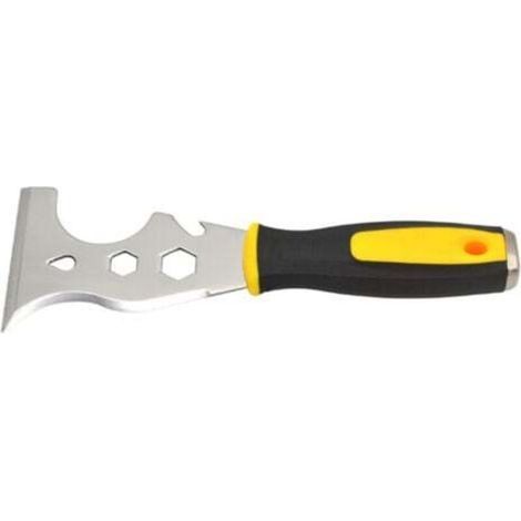 Spatule en acier inoxydable 12 en 1, grattoir à peinture polyvalent, poignée souple, spatule de nettoyage du calfeutrage (1/4)