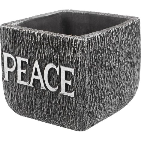 Pot Ciment pour Succulentes Jardinière Décorative Stable et Polyvalente pour Plantes Intérieur Pot de Fleurs pour Bureau Maison et Jardin Foncé (1/5)