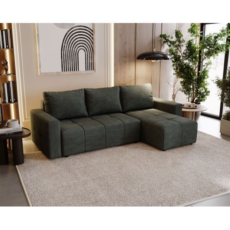 Ecksofa Schlafsofa NOHA in Stoff Paros Grafit Ottomane Rechts (1/5)