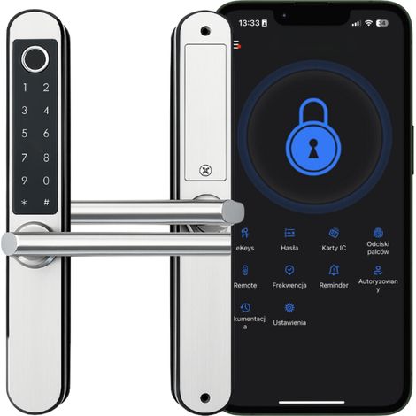 Maniglia con serratura elettronica A211F 50/72 TTLock Argento