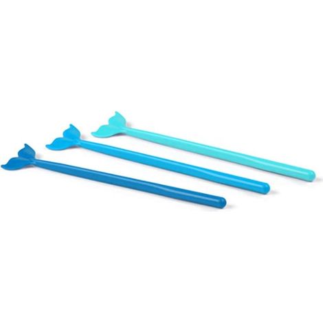 Agitateur Boisson - Forme Queue De Baleine - Plastique Réutilisable - Pour Café Cocktail Thé - Lot De 6 (1/3)