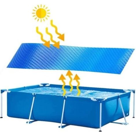 Bâche À Bulles - Couverture de Piscine Solaire Rectangulaire Couverture de Protection Piscine Solaire Chauffage de Bassin Outdoor Jardin Film D'isolation Thermique pour Piscine 200cm x 300cm (1/5)