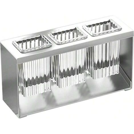 Porte-ustensiles de cuisine pour le comptoir, organisateur de couverts avec 3 compartiments de rangement, organisateur de cuisine, porte-couverts, cuillère, spatule, fourchette