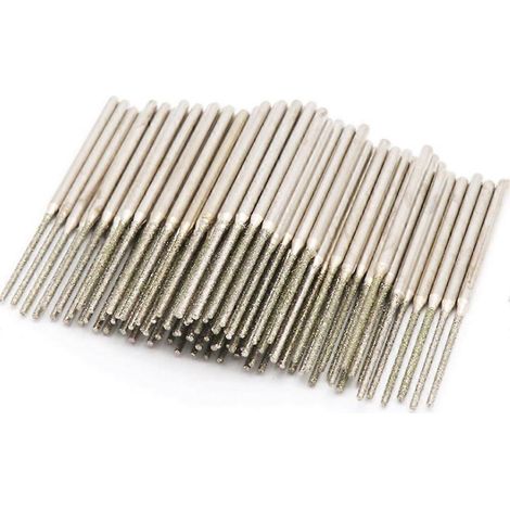 100 forets diamantés de 2,0 mm, type A, à dents émeri (1/5)