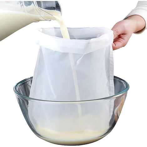Lot de 3 Filtre Nylon Sac Filtre Soymilk Tofu Bag Juice Filter Ultra Fine Wine Squeeze Stuffing Mesh Leakage (1/4)