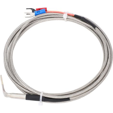 Sonde de Température Type K Thermocouple en Acier Inoxydable pour Mesure CHT Moteur Automobile avec Rondelle 14mm ID 1m (1/5)