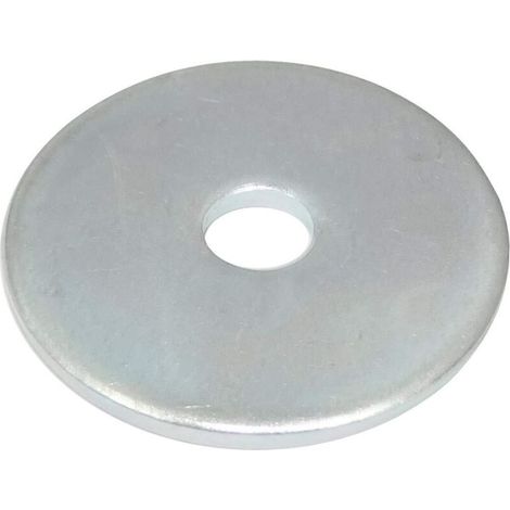 C44416 - Lot de 20 Rondelles plates larges M6x30 mm - épaisseur 2 mm - DIN9021 - en acier zingué - couleur argent - assemblage boulon vis écrou serrage étanchéité fixation