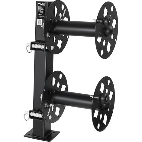 Enrouleur de Câble de Soudage Robuste Enrouleur de Câble Vide Double pour Camion de Service, Chantier, Compatible avec Câbles 45,7 m 50 mm² 38 m 70 mm², Acier Thermolaqué avec Goupille de Verrou (1/5)