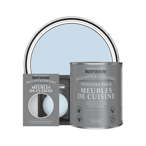 Peinture pour Meubles de Cuisine, Finition Brillante - Ciel Bleu (1/3)