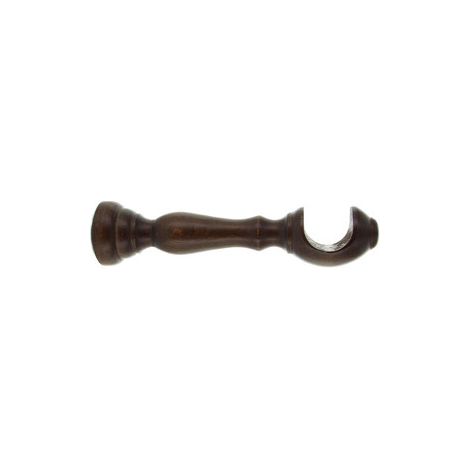 SUPPORTO LEGNO PER BASTONE NOCE SCURO 10 CM 2 PZ- 1,0 coppie