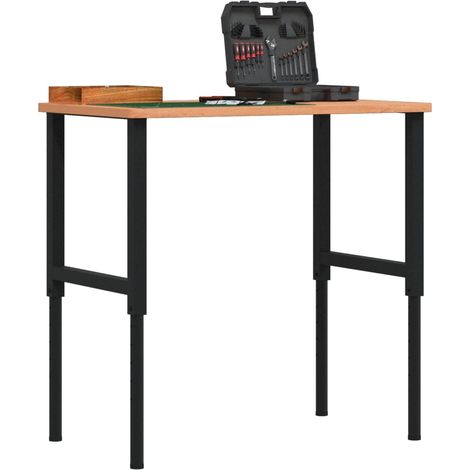 Werkbank 100x60x(71,5-98) cm Massivholz Buche Rechteckig