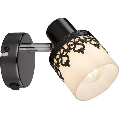 riflettori Lacey E14 MAX 40W nero con interruttore, bianco, cromo (1/4)