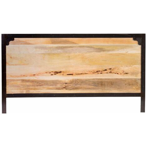 Tête de lit en bois manguier massif et métal noir L165 cm INDUSTRIA (1/4)