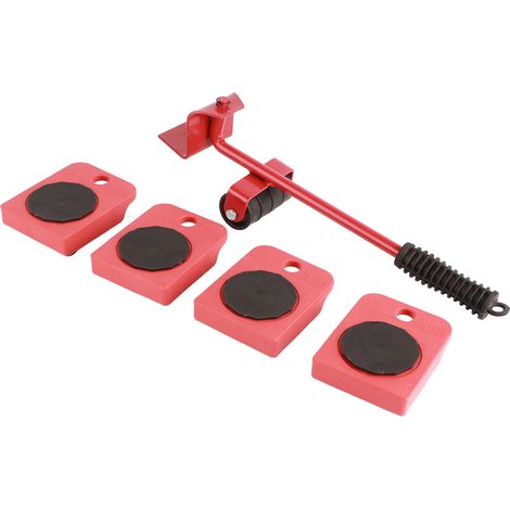 Lot de 5 roulettes démontables pour déplacer meubles, chariot universel 200kg, support pour canapé, table et armoire (1/5)