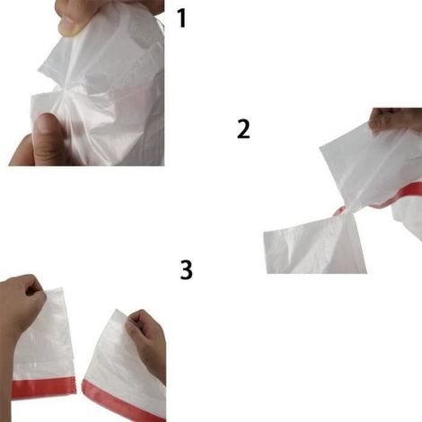 Sac Poubelle, 40L Cordon de Serrage Sac Poubelle, Transparent, 2 PCS /120 Compte (1/4)