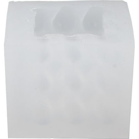 Moule de bougie d'aromathérapie en forme de Cube de cur 3D, en Silicone, de qualité alimentaire, pour mariages, anniversaires