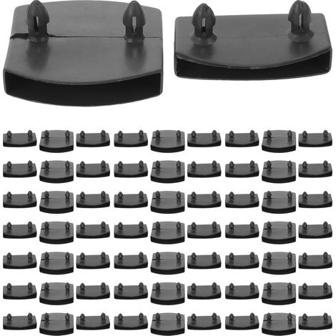 72 Embouts de Fixation en Plastique 55x9 Mm pour Sommiers Simples et Doubles, Kit de Connecteurs et Crochets pour Lattes de Lit, Accessoires Solides pour Cadre de Canapé-lit, (1/5)