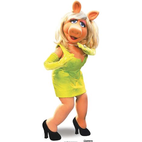 Figurine en carton Miss Piggy – Décoration Muppet Show – Hauteur 163 cm – Silhouette légère et facile à déplacer – Star Cutouts
