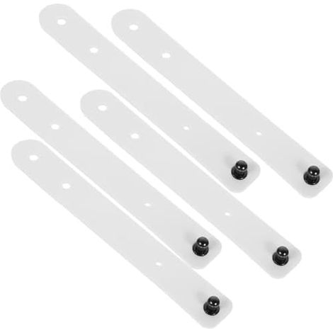 Lot de 5 Attaches en Similicuir Blanc pour Câble, Organiseur Câbles Pratique et Élégant, Design Facile à Utiliser Rangement Fixation Sécurisée - (1/5)