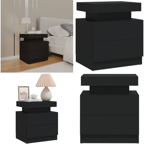 Nachttisch Schwarz 45x35x52 cm Holzwerkstoff - Nachtisch - Nachttisch Schwarz - Holzmöbel - Wohnzimmer Deko - Schlafzimmermöbel - Home & Living (1/5)