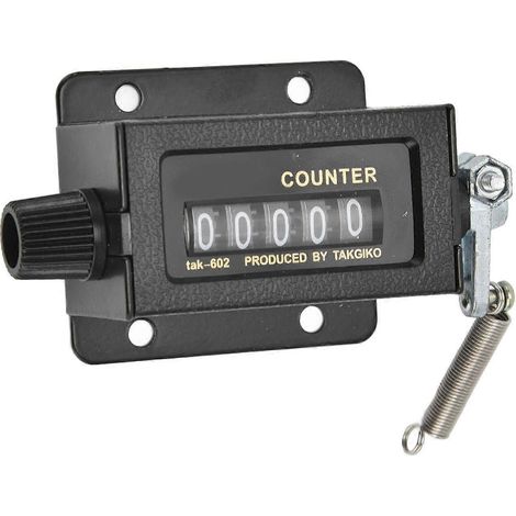 Compteur mécanique, compteur à 5 chiffres 0-99999, remise à zéro mécanique manuelle, compteur de coups manuel pour imprimante (1/5)