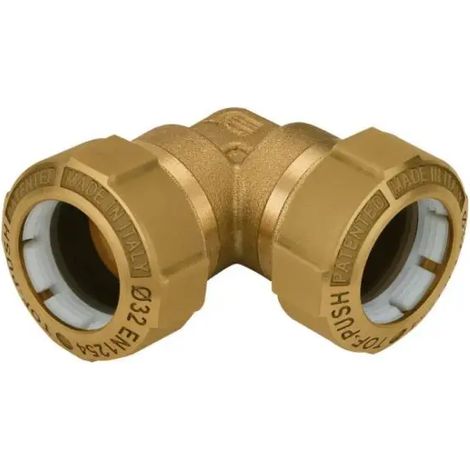 Raccordo curvo in ottone doppio per tubo in polietilene serie tof-push ø40 EFFEBI