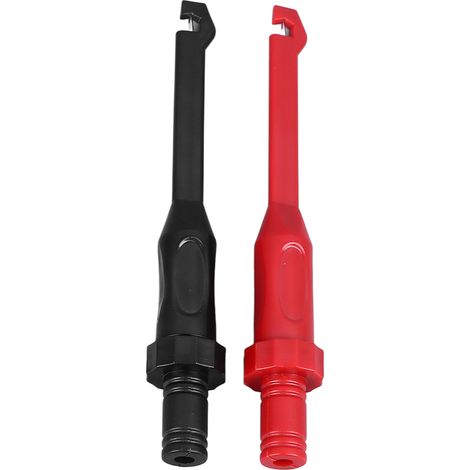 Clip de crochet de Test, fiche banane, sonde de 4mm, accessoires multimètre, noir rouge pour les tests de mesure, 2 pièces. (1/5)
