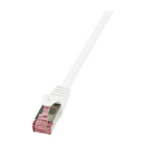 Cable reseau blanc 1.00m SFTP blinde RJ45 cat6 (1/2)