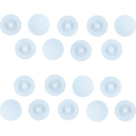 50 Pièces Capuchon à Vis en Plastique Cache-Vis, Anti-Rouille Cache Vis, Blanc en Plastique Vis Cruciformes à TêTe Croix, Capuchons DéCoratifs Vis, Capuchons pour Clous Autotaraudeurs