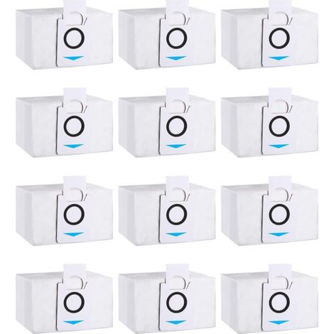 Lot de 12 accessoires pour aspirateur, sac à poussière de rechange pour aspirateur Ecovacs, sac à poussière non tissé, 17 x 15 x 11 cm (1/5)