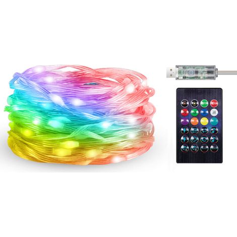 Luci decorative intelligenti a stringa da 10 m con 100 LED e app Bluetooth, multicolore. (1/5)