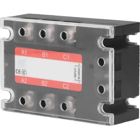 Relais statique triphasé 100A 480V, ignifuge, AC-AC, usage commercial, SSR à semi-conducteurs (1/5)