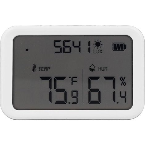 Hygromètre Thermomètre WiFi, Moniteur Intelligent De Capteur D'humidité De Température sans Fil avec Détection De Force Lumineuse pour Cage Intérieure pour Animaux De Compagnie (1/5)