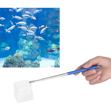 Teleskop-Fischernetz aus Edelstahl und Nylon für Fische und Garnelen, Aquarienzubehör und -utensilien (1/5)