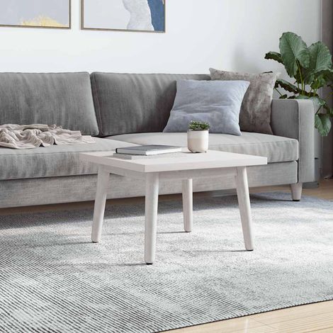 Maison Exclusive - Piano Tavolo Bianco 40x40x2,5cm Legno Massello di Pino Quadrato (1/5)