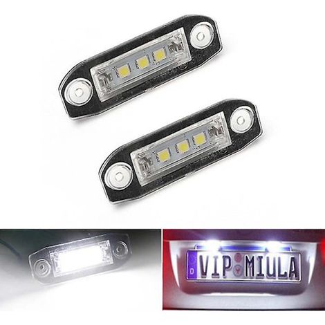LED-Kennzeichenleuchten, kompatibel mit Volvo S40, S60, S80, XC70, XC60 und anderen Modellen, 2er-Set.