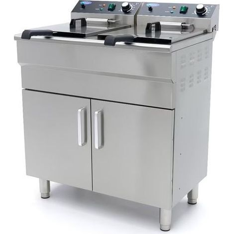 Friteuse Professionnelle ECO 2x16 L - 2 paniers - avec robinet de vidange et support - 230V, MONO