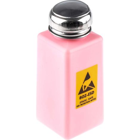 Distributeur à pompe RS PRO 240ml pour Nettoyant, Solvent, Rose ( Prix pour 1 ) (1/4)
