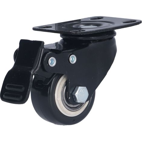 roulettes de 3,8 cm (1,5 po) pivotant à 360° avec tête en caoutchouc, absorption des chocs et double roulement à billes pour chaise (1/5)