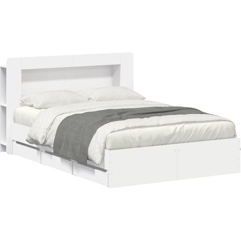 Estructura de cama con almacenamiento Blanco 150 x 200 cm vidaXL (1/5)