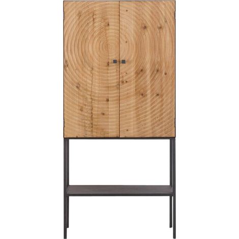 Armoire en pin et métal Rondin (1/5)
