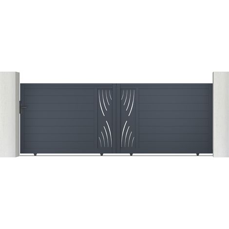 Portail aluminium coulissant VELETA 400x140cm (1/4)
